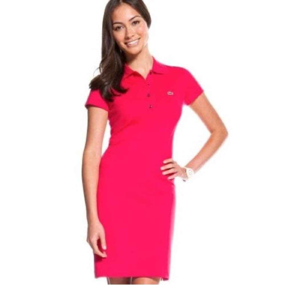 Lacoste Women's Vibrant Pink Mini Dress